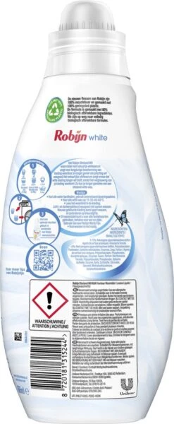 Robijn Klein & Krachtig Classics Stralend Wit Vloeibaar Wasmiddel - 8 X 19 Wasbeurten - Voordeelverpakking -Huishoud Verkoop 494x1200 1