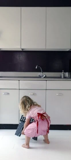 PUHLMANN - Inklapbare Kruk, JAMES, Plastic, Grijs, 22 Cm Hoog, Max 100 Kilo -Huishoud Verkoop 530x1200