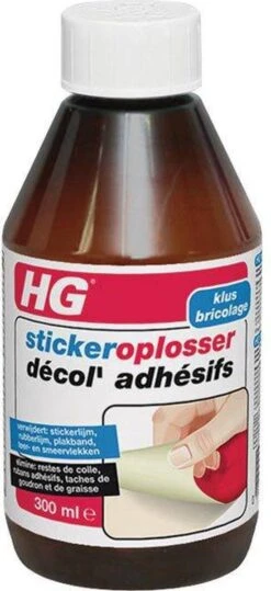 HG Stickerverwijderaar - 300ml - Eenvoudig In Gebruik - 100% Lijmrestenverwijdering -Huishoud Verkoop 550x1200 1
