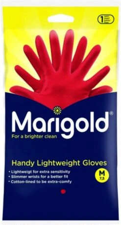 Marigold Medium - Huishandschoenen - Rood - Lichtgewicht - Met Katoenen Voering -Huishoud Verkoop 646x1200 1
