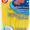 Multy Luxe Huishoudhandschoenen Maat M - Natuurlatex Met Katoenen Vlokvoering - Anti Slip - Rubberen Handschoenen - Waterdicht - Natuurlijk Latex - Maat M