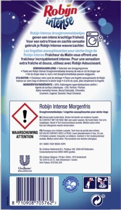 Robijn Droogtrommeldoekjes Intense 20 Stuks -Huishoud Verkoop 690x1200
