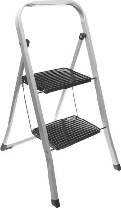 Excellent Houseware Inklapbare Keukentrap - 2 Treden - Tot 150kg - Metaal -Huishoud Verkoop 700x1200