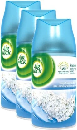 AIRWICK Freshmatic Automatische Spray Refill Frisse Linnen & Witte Bloemen Krimp - (3x250ml) -Huishoud Verkoop 712x1200 3