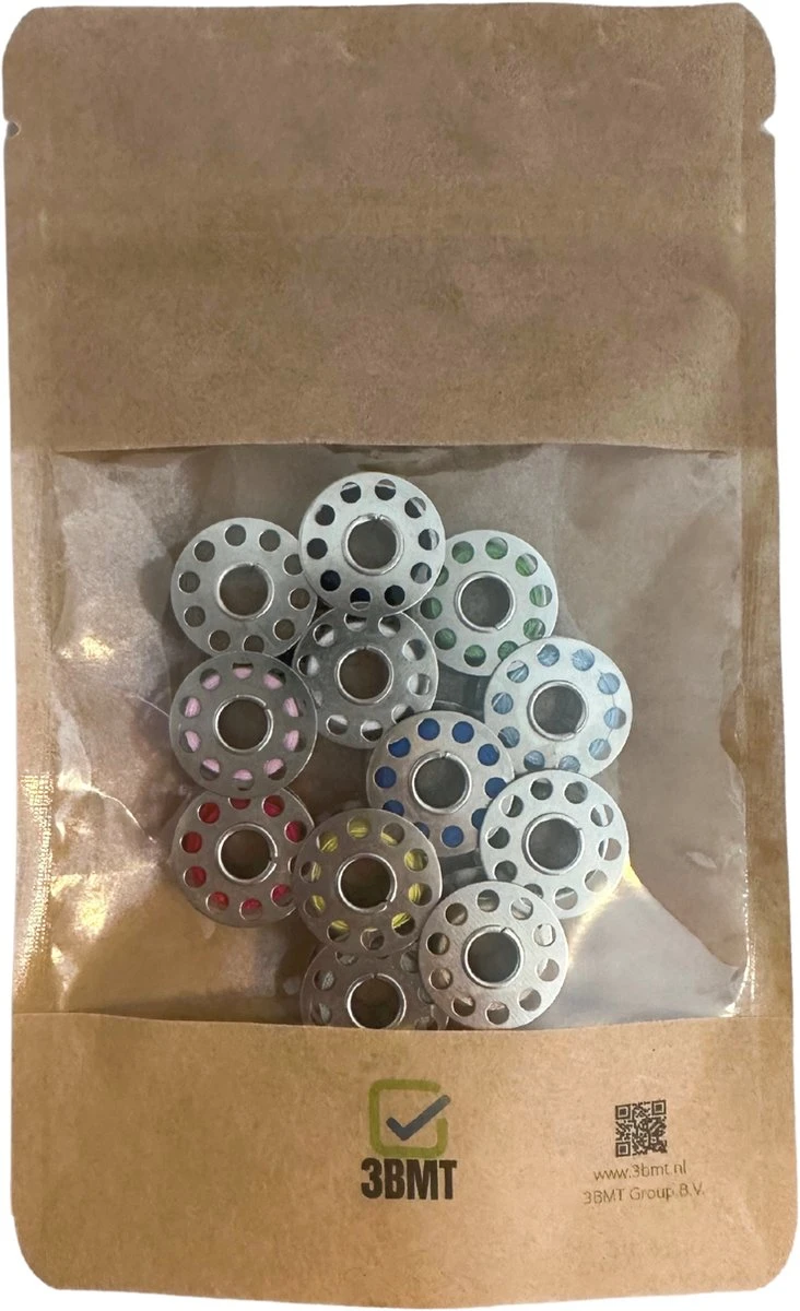 3BMT Naaimachine 12 Spoeltjes - Met Garen - Diverse Kleuren - Universeel 6 3BMT Naaimachine 12 Spoeltjes - Met Garen - Diverse Kleuren - Universeel - Afbeelding 4
