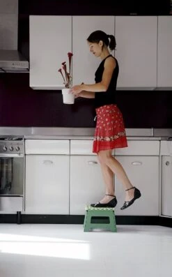 PUHLMANN - Inklapbare Kruk, JAMES, Plastic, Groen, 22 Cm Hoog, Max 100kilo -Huishoud Verkoop 746x1200