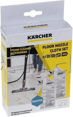 Karcher Vloerdoeken - Microvezeldoeken Easyfix SC1 - SC2 - SC3 - SC4 - SC5 Doekenset Stoomreiniger - Met Klittenband - Set A 2 Stuks -Huishoud Verkoop 751x1200 1