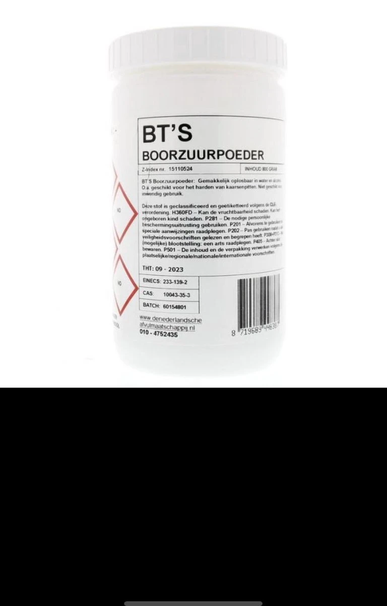 Boorzuurpoeder 800 Gr 4 Boorzuurpoeder 800 Gr - Afbeelding 2