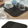 Merkloos Afdruipmat Met GRATIS Afwasborstel - Droogmat - Afdruipmat Siliconen - BPA Vrij - Afdruipmat Voor Afwas - Zwart -Huishoud Verkoop 800x1200 2
