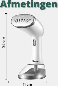 Vonia Kledingstomer - Handstomer - Stoomreiniger Kleding - Stoomapparaat Kleding – 350ML - Wit -Huishoud Verkoop 808x1200 3