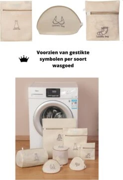 V&P Black Crown Waszakken Set Met Rits - Wasnet - Waszak - Waszakken Set Van 7 Voor Wasgoed - Waszakje Lingerie - Waszak Bh - Divers Delicaat Wasgoed - Wasnet Groot - Wasmachine Zakjes - Laundry Bag Set -Huishoud Verkoop 821x1200
