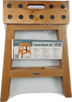 PUHLMANN - Inklapbare Kruk, JAMES, Hout, 41 Cm Hoog, Max 150 Kilo -Huishoud Verkoop 847x1200