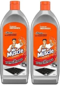 Mr. Muscle - Cera-Fix Voor Keramische - Halogeen En Inductie Kookplaten - Kookplaatreiniger - 2 X 200 Ml