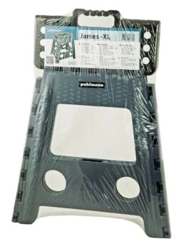 PUHLMANN - Inklapbare Kruk, JAMES, Plastic, Grijs, 40 Cm Hoog, Max 90 Kilo -Huishoud Verkoop 850x1200