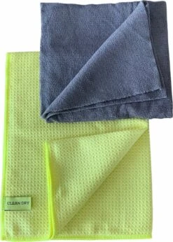 Merkloos Ramenset Raamdoeken Microvezel Glasdoeken Droogdoek Ramen Clean Dry Geel/Grijs -Huishoud Verkoop 857x1200