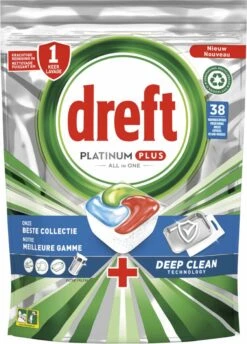 Dreft Platinum Plus All In One Vaatwastabletten - Deep Clean - Voordeelverpakking 4 X 38 Stuks 13 Dreft Platinum Plus All In One Vaatwastabletten - Deep Clean - Voordeelverpakking 4 X 38 Stuks -Huishoud Verkoop 861x1200