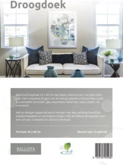 Ballista Raamdoeken Grijs Origineel 1 Droogdoek 40 X 60 Met Nanofiber 40 X 40 Cm Klasse 1 -Huishoud Verkoop 899x1200 13