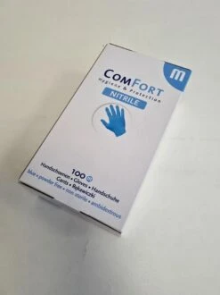 Merkloos Comfort Nitril Wegwerp Handschoenen - Poedervrij - Blauw - Maat M - 100 Stuks -Huishoud Verkoop 899x1200 6