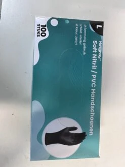 Handschoenen Wegwerp Nitril - Latex Vrij - Ongepoederd - Zwart - Maat L - 100 Stuks -Huishoud Verkoop 900x1200 12