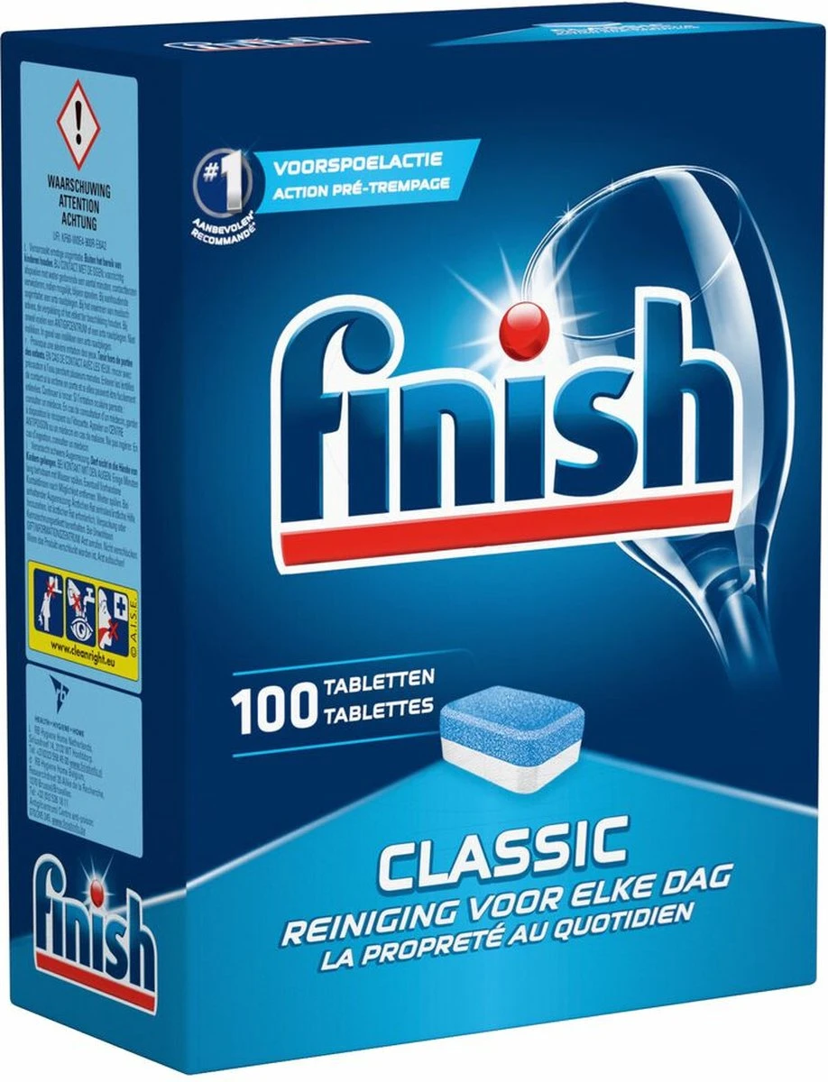 Finish Classic Regular Vaatwastabletten - 100 Stuks 6 Finish Classic Regular Vaatwastabletten - 100 Stuks - Afbeelding 4