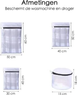 Merkloos Waszakken - Wasnetten - Bescherm Je Wasgoed En Wasmachine - Packing Cubes - Travel Organizer - 7 Stuks -Huishoud Verkoop 982x1200